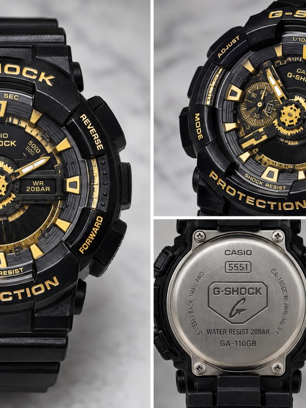 Casio G-Shock Black and Gold Analog-Digital Sport Watch